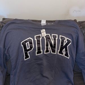 Victoria Secret PINK sweatshirt in gray NWT